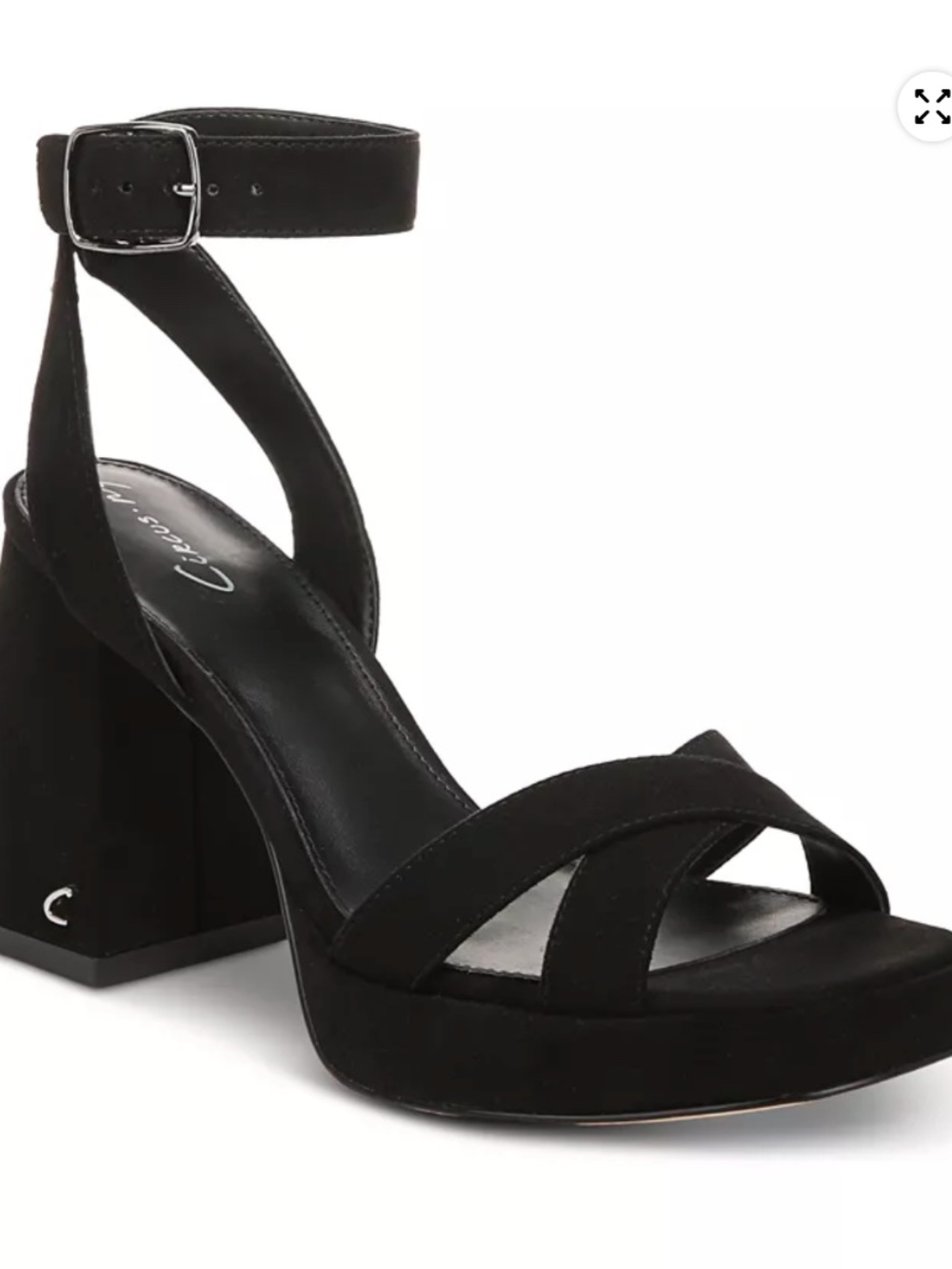 Circus NY Kaitlyn Platform Sandals by Sam Edelman Women's 12 M Black Block Heel
